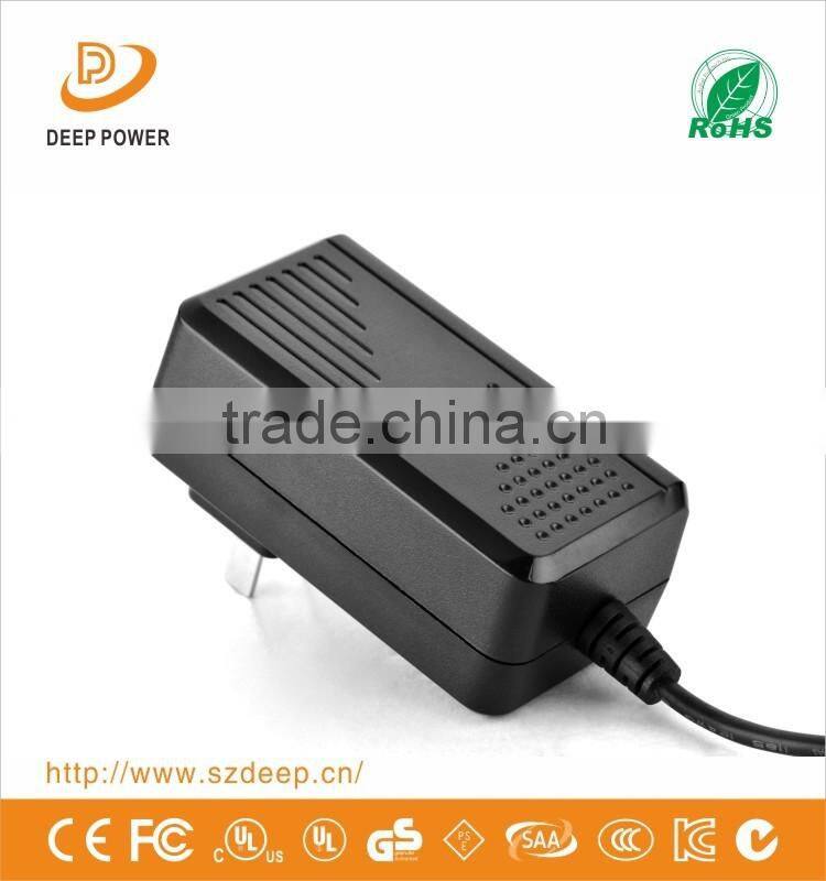 Shenzhen Factory 12v 2a Black PC Wall Mount Power Adapter