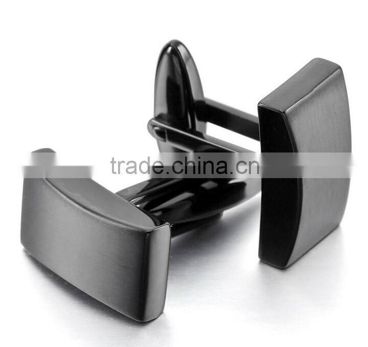 Stainless Steel & Red Wood Cross Peltate Cufflinks for Men with Gift Box