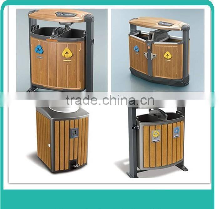 outdoor trash can,garbage can,wooden trash can