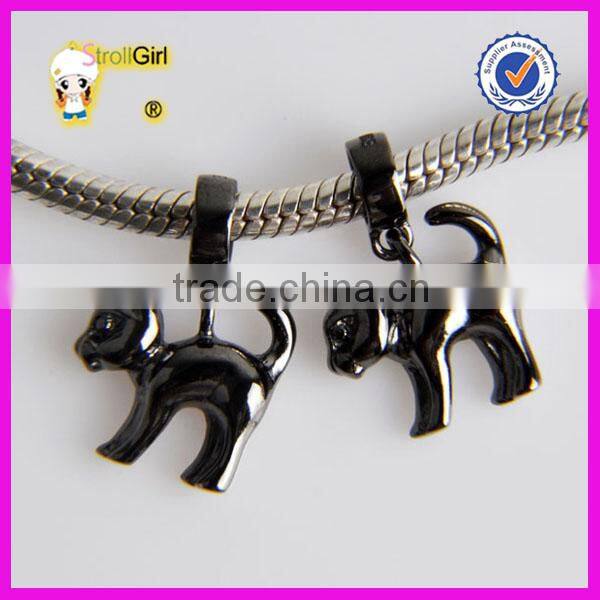 Jewelry On Line 925 Sterling Silver Gun Black Plated Dog Pendant Charm Beads