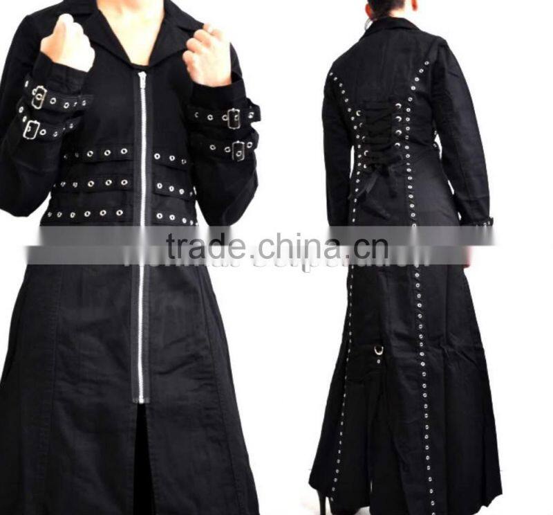 GOTHIC TRIPP NYC COAT WITH EYELETS