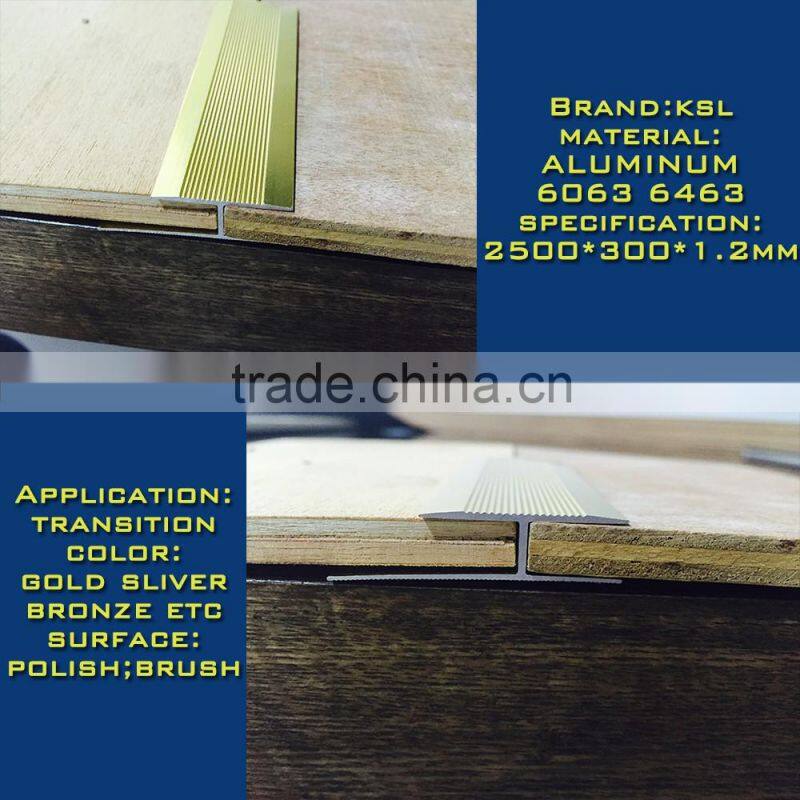 moderate cost floor adaption connected section laminate floor transition profile