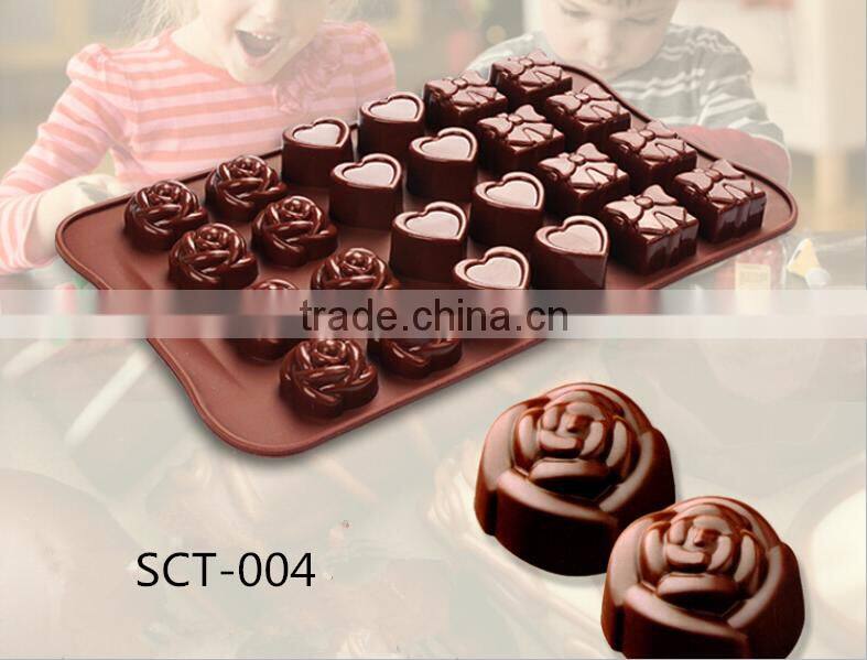 2016 Hot sale food grade FDA and LFGB Cute animal of pig shape silicone chocolate mould and ice cube tray
