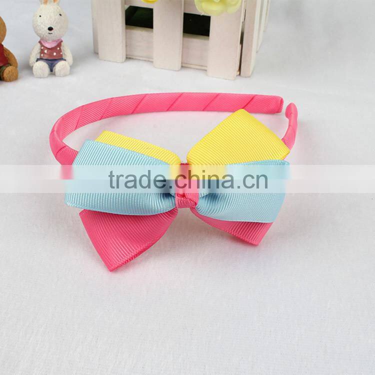 1headband+2hair clips+2 ponlytailer fashion children polyester ribbon hair accessories girl hair ornament yiwu headwear new