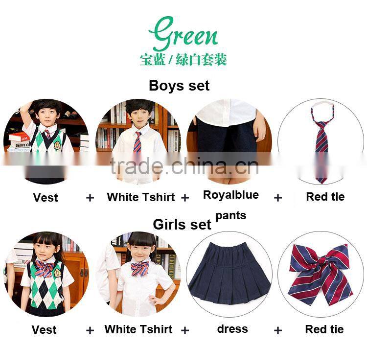 2016 New sweater design kids school uniforms for japanese girls high school uniform wholesale primary school uniform (ulik-012)
