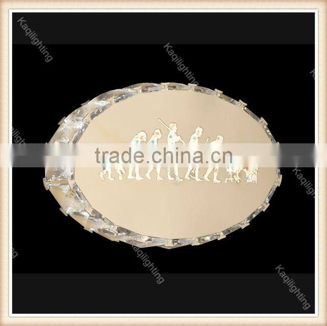 modern Unique desgin oval shade crystal wall lamps mounted bedside indoor lighting