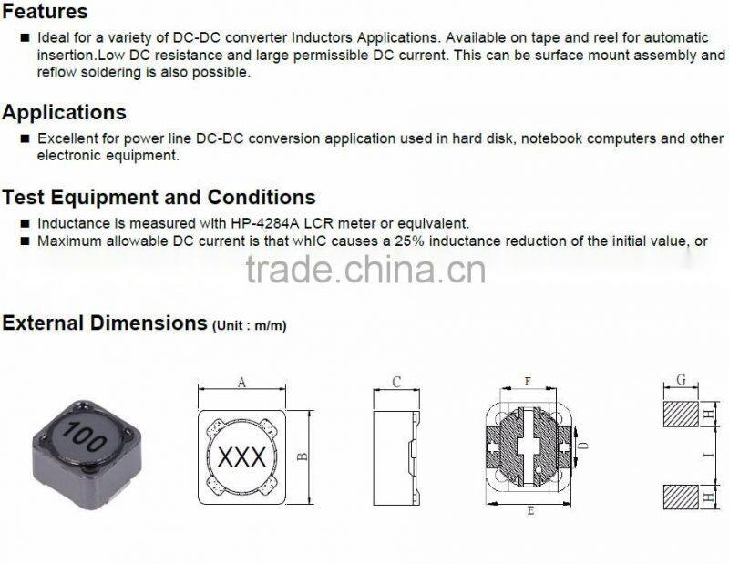 popular shopping online power inductor 100uh for electric equipment