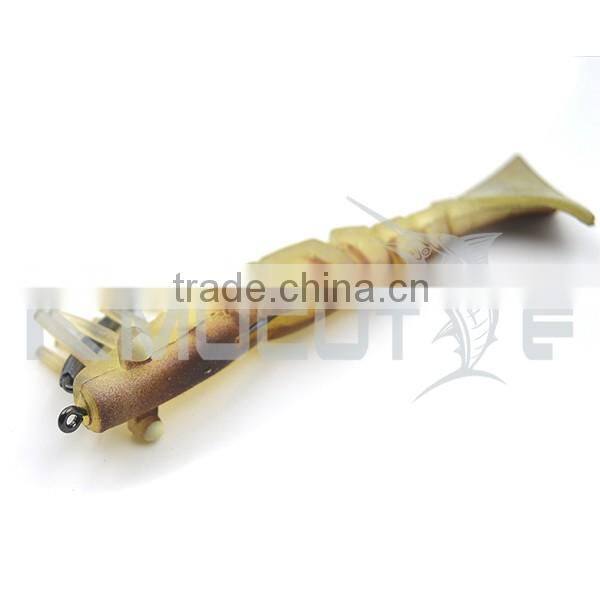 Kmucutie CHS006 soft swimbati jointed shrimp soft fishing lure for squid in saltwater