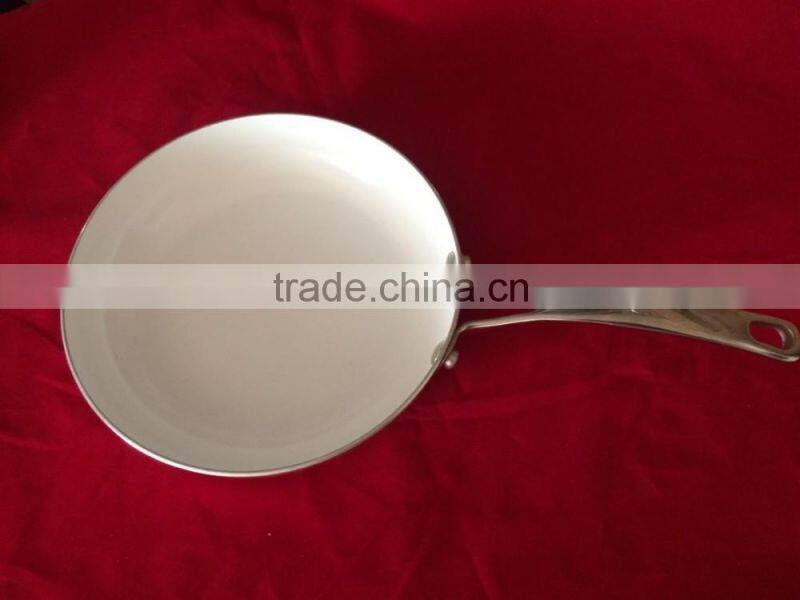 Copper Aluminum Non-stick Press Ceramic Cookware Set Kitchen Used Fry Egg Pizza Pan Skillet S/S Handle