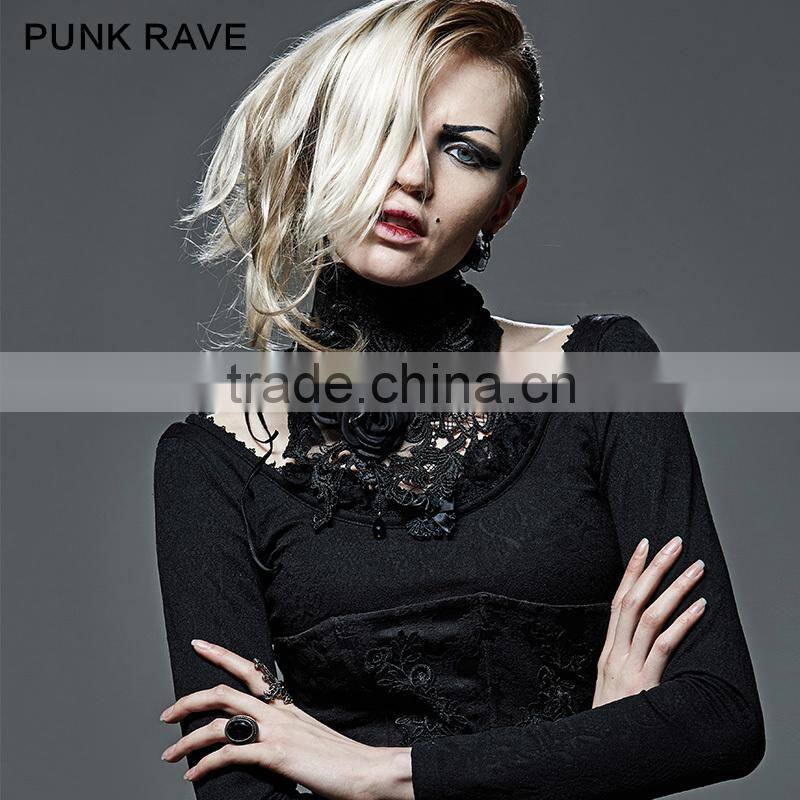 S-143 Black Leather Sexy Cool lady Neck Garments Collar Accessory