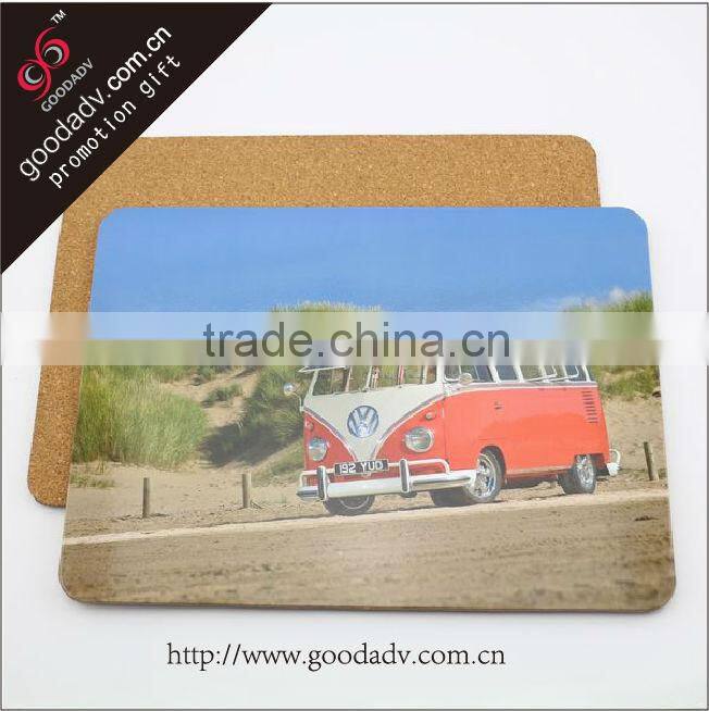 2014 Made in China high quality OEM lovely promotion mdf cork tablemat/cork placemat
