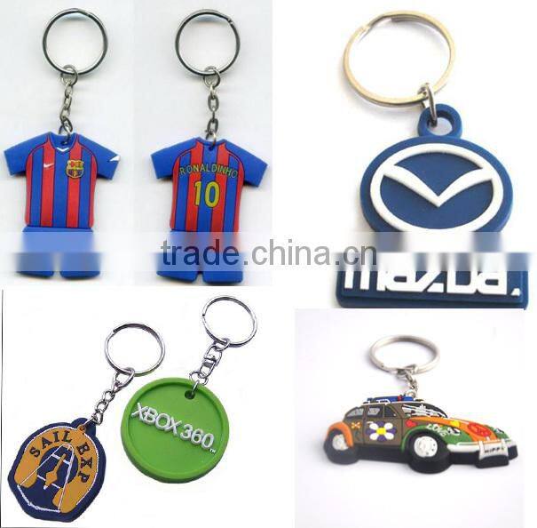 Promotional Gifts silicone keychain 2016 best selling customized logo 3d silicone keychain
