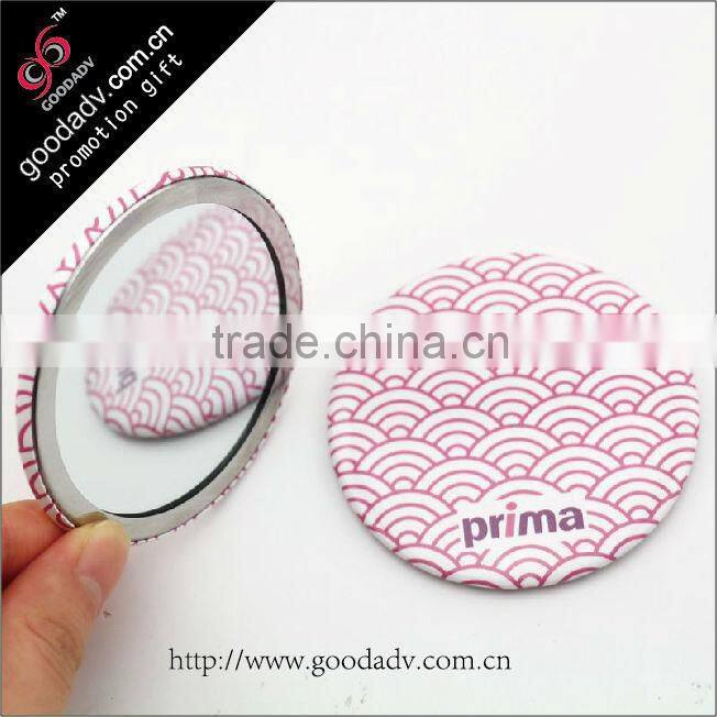 2016 Hot selling personal delicate designed beautiful tin hand mirror/gift Mirror