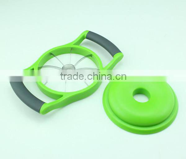 Kitchen Helper Rubber Handle Stainless Steel Fruit Cutter
