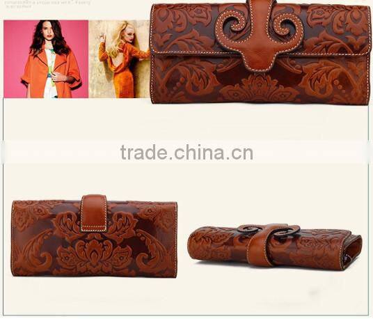 New Fashion Vintage Leather Women Wallet Evening bag