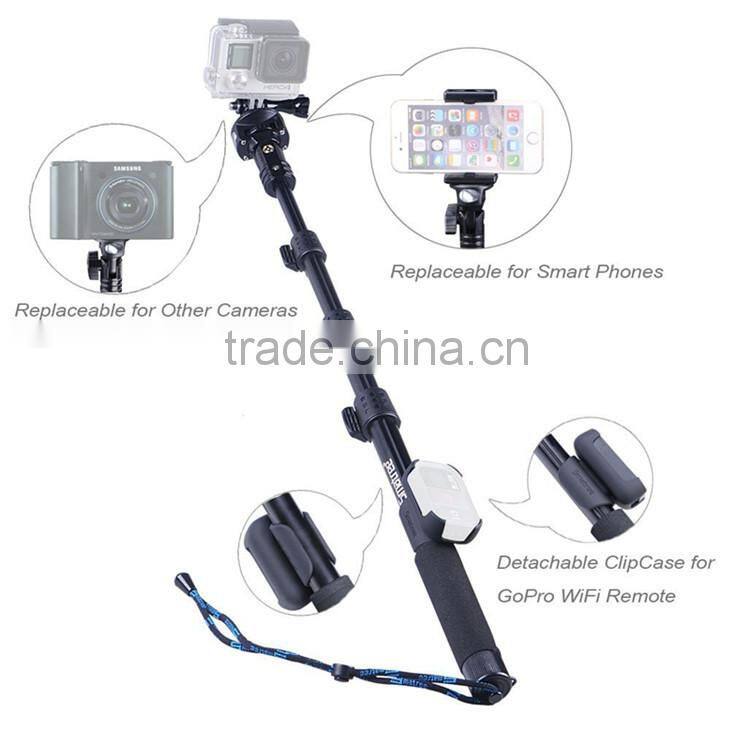 Smatree monopod selfie stick with lanyard for gopros go pro heros and wifi remote controller
