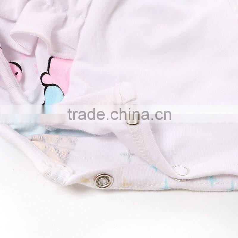 High Quality Wholesale Infant Sleeveless Cotton Cute Ruffle Dressy Baby Rompers