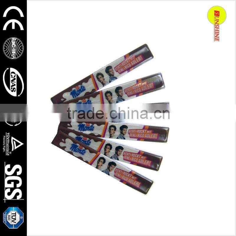 Custom printed PVC reflective slap band