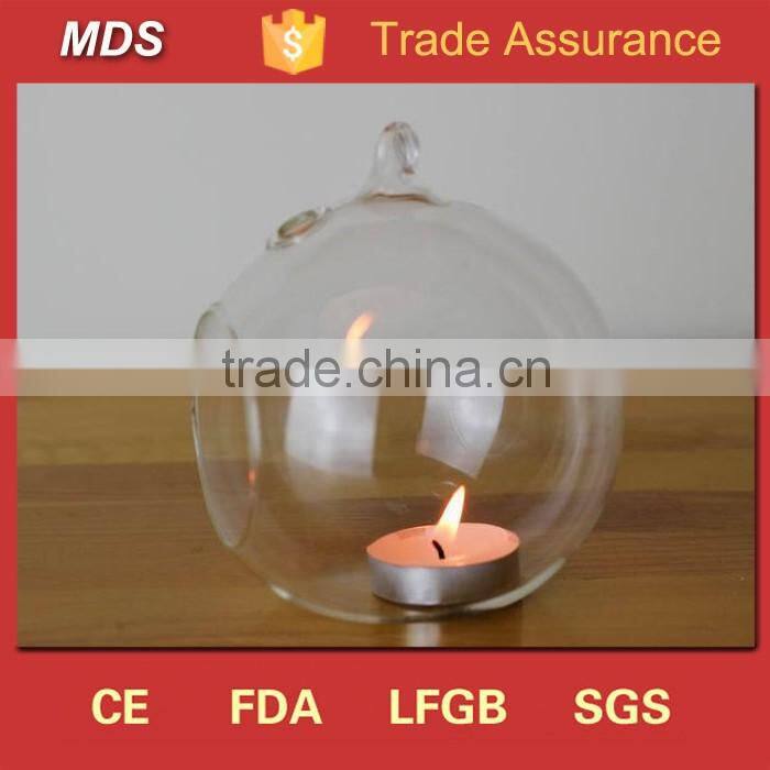 Wholesale air plant bubble glass hanging tea light candle holder