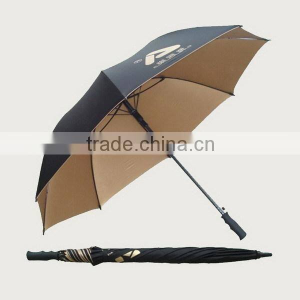 Innovative straight golf umbrella with single layer pongee fabric