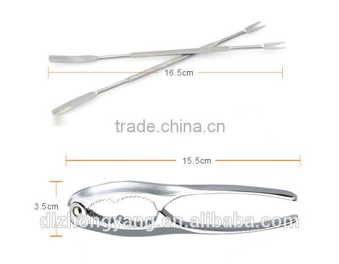 3 PC kitchen Stainless steel seafood lobster tool set lobster Crab Cracker