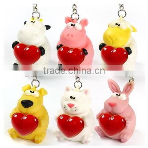 Custom animal keychain squeeze ,OEM pvc squeeze keychain animal,3D Cartoon eyes pop out keychain