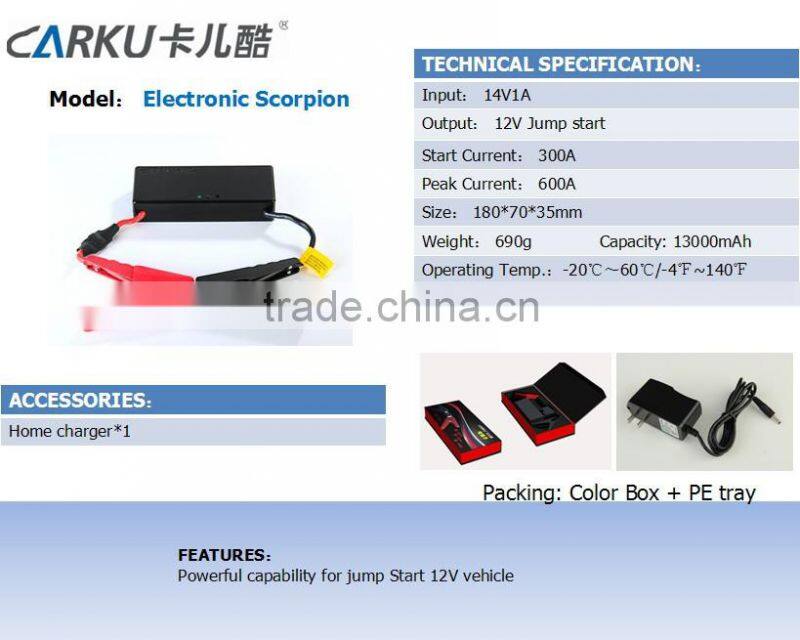 Carku Best selling products car accessory 300 amp amazon mamba automotive jump starter