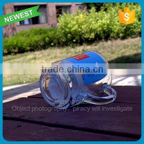 Famous Mcdonald's Glass Juice Cups Gift Box Advertising Glass Juice Mug Kids Favor Drinking Juice Cup Glass Mug Box
