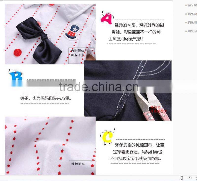 Kids 2015 new summer children bib shorts boy 1-2-3 5 years old infants and children's clothing pants