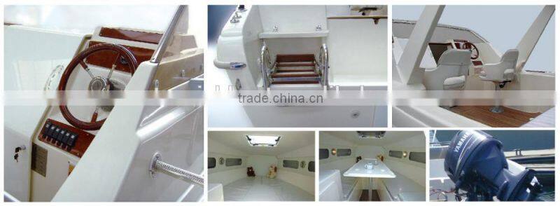 QD 25 cabin China fiberglass boat dinghy