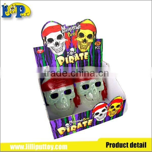 New glow in dark pirate mask toy with display box
