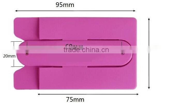 Promotion Gift Silicone Smart Wallet With Snap Stand for Cell Phone