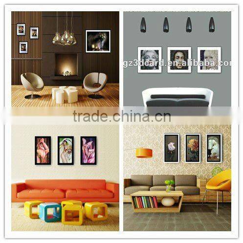 3D painting wall frame picture of Lady Gaga 3D lenticular framed wall photo for home decoration