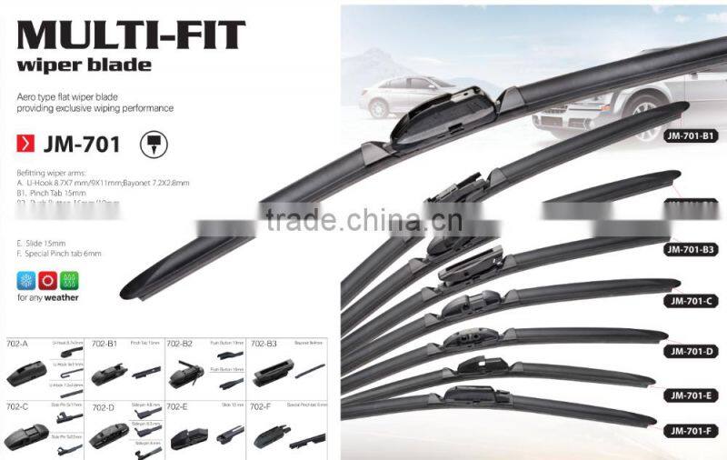 JM-701 Bosch Type Frameless Windshield Wiper Blade