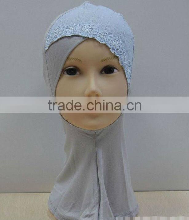 C032 new style lace criss-cross ninja inner underscarf,full underscarf to cover neck