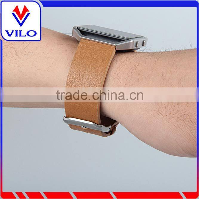 Genuine Leather Watch Strap Adjustbable Wrist Watch Band for Fitbit Blaze