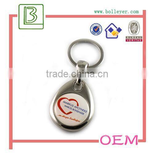 sublimation round logo keychain for advertising