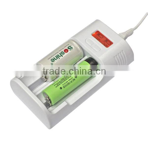 Soshine T2 LCD Universal Charger for 26650 18650 C AA AAA universal intelligent ni-mh li-ion battery charger 18650 charger