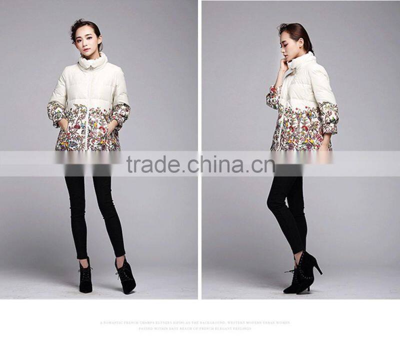 Factory price down coat fabric woman jacket winter