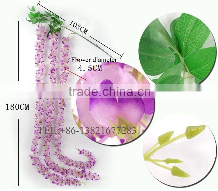Chinese wholesale real looking artificial wisteria plant
