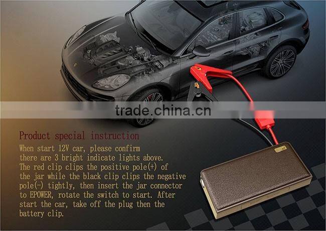 12000mah ROHS/CE/FCC certifications with best quality car power bank/ jump start for car