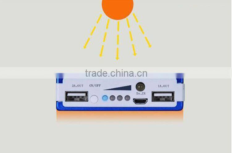 Emergency 10000mah solar powered portable charger