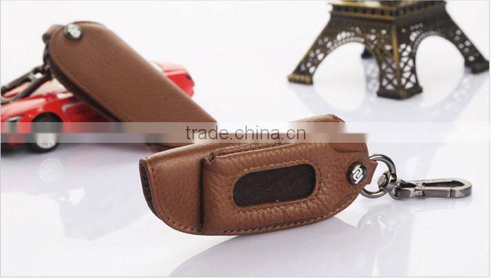 fashion luxury leather car key holder with hook key chain holder