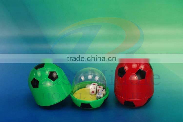 bar entainment dice cup cute disign /plastic football design dice cup with lid