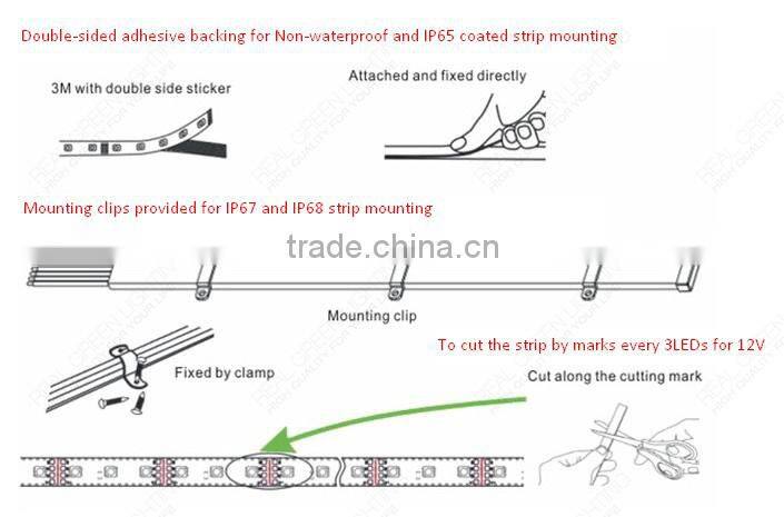 5M 300LEDs Waterproof IP55 12V/24V LED Strip Lighting