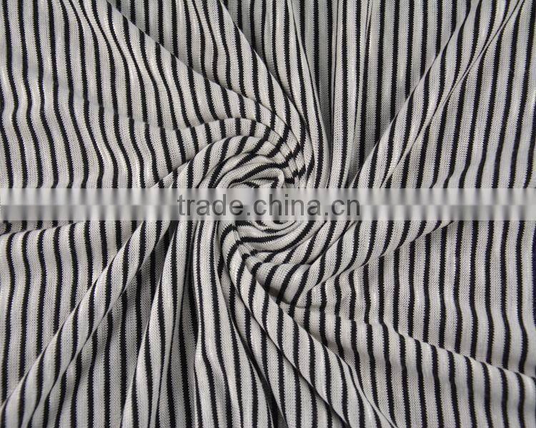 Jiufan Textile Design Cut & Sew Fabric Knitting Hacci Fabric Stripe Fabric Rayon Polyester Spandex Fabric