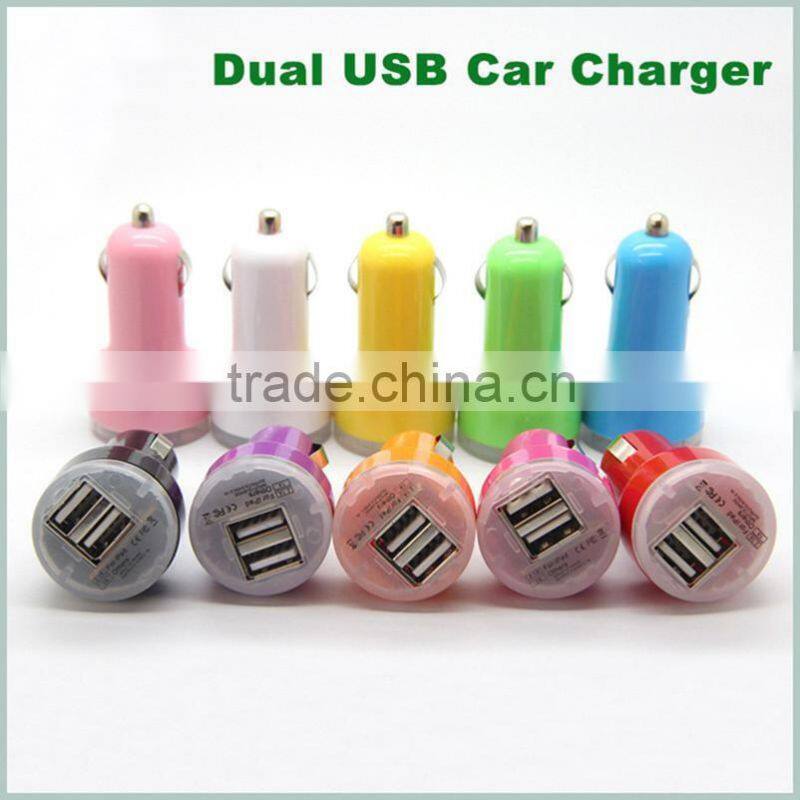 2015 new patented products mini dual usb car charger DC5V3.1A output charger for smartphone