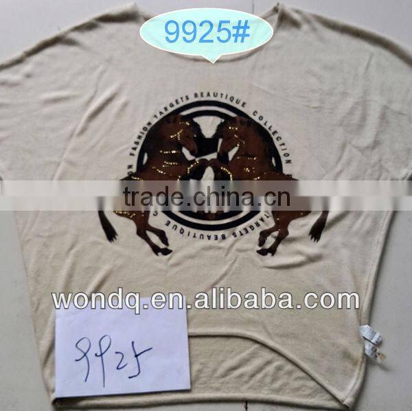 Printing two horses of plus size women clothing 9925#
