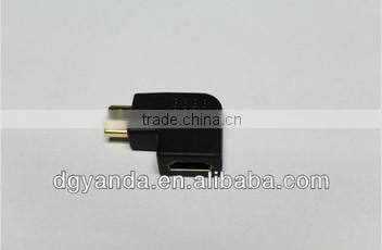 High quality hdmi female to hdmi male right angle adapter