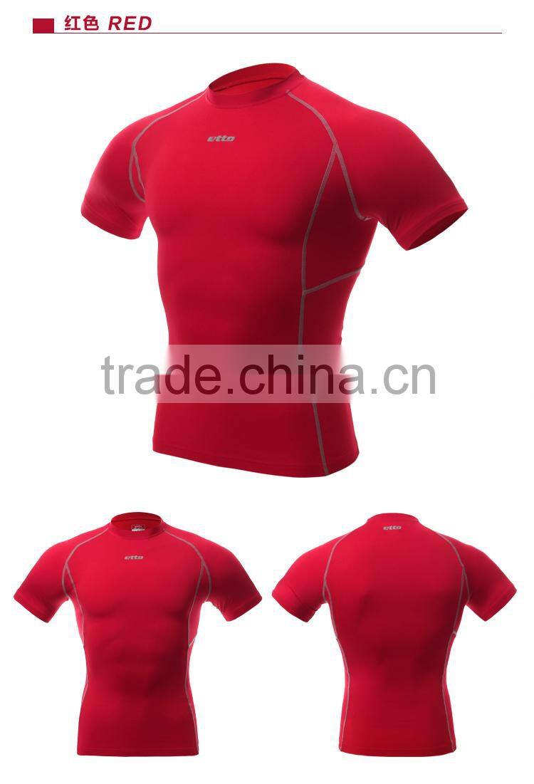Custom Sports Training T-Shirts Dri Fit Fitness Compression Shirt for Men